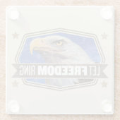 Eagle-Let Freedom Ring Glazen Onderzetter (Achterkant)