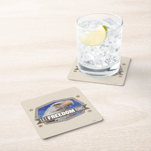 Eagle-Let Freedom Ring Kartonnen Onderzetters (Insitu)