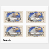 Eagle-Let Freedom Ring Rechthoekige Sticker (Vel)