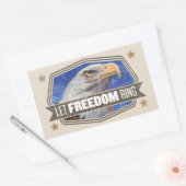 Eagle-Let Freedom Ring Rechthoekige Sticker (Envelop)