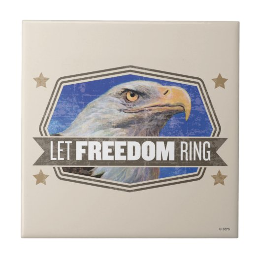Eagle-Let Freedom Ring Tegeltje (Voorkant)
