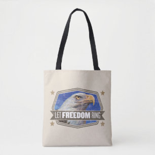 Eagle-Let Freedom Ring Tote Bag