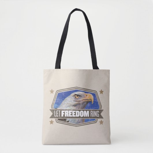 Eagle-Let Freedom Ring Tote Bag (Voorkant)
