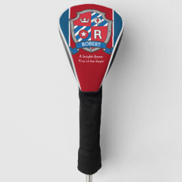 Eagle Letter R-naam die aangepaste rode blauwe let Golfheadcover