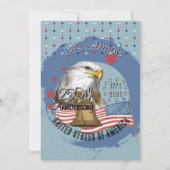 Eagle & Liberty Bell US 250th Anniversary Blue Kaart (Voorkant)