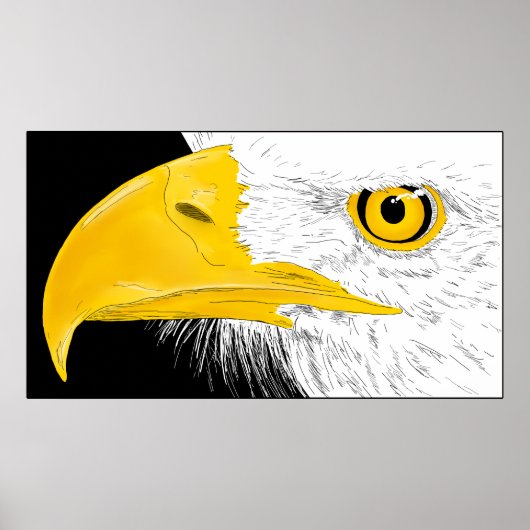 Eagle Line Art Poster (Voorkant)