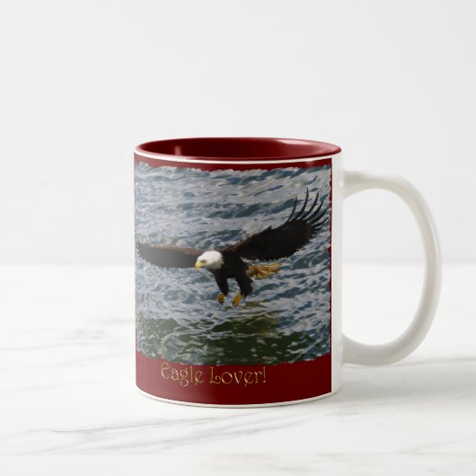 EAGLE LOVER Cadeaus Tweekleurige Koffiemok (Rechts)