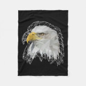 Eagle Lowpoly Fleece Deken (Voorkant)