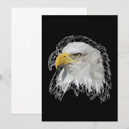 Eagle Lowpoly Save The Date (Voorkant / Achterkant)