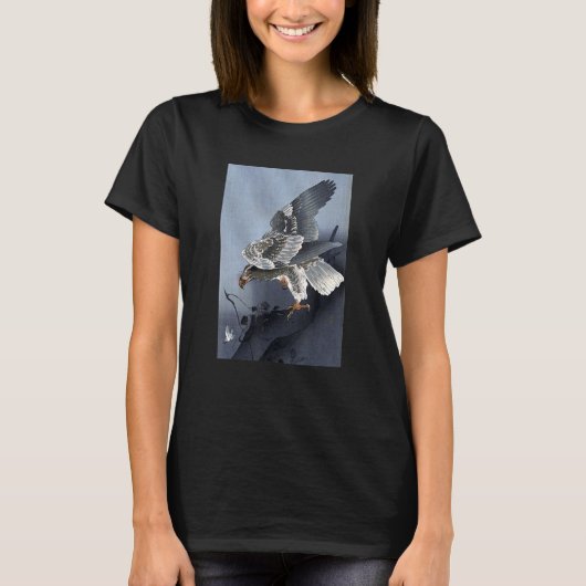Eagle Lurking for Prey by Ohara Koson T-shirt (Voorkant)