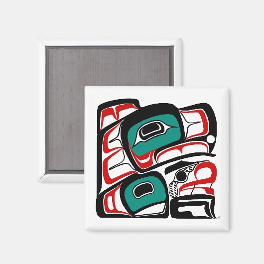 Eagle Magnet - NW Native American Formline Style (Voorkant / Achterkant)