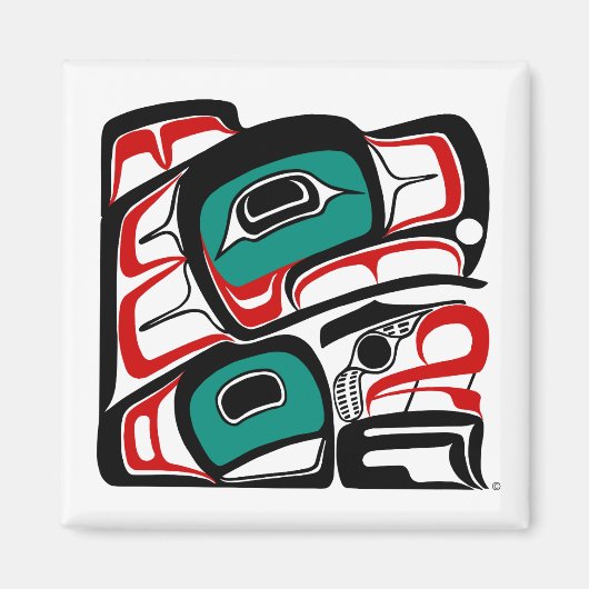 Eagle Magnet - NW Native American Formline Style (Voorkant)