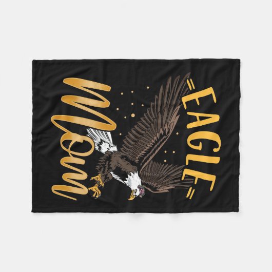 Eagle mama fleece deken (Voorkant (Horizontaal))