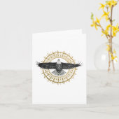 Eagle Mandala Opgevouwen Note Kaart (Gele Bloem)