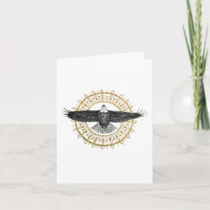 Eagle Mandala Opgevouwen Note Kaart