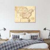 Eagle Map of the United States Canvas Afdruk (Insitu (Slaapkamer))