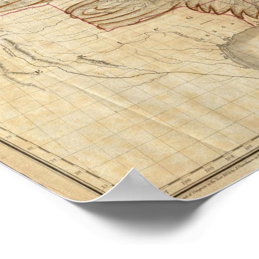 Eagle Map of the United States Poster (Hoek)