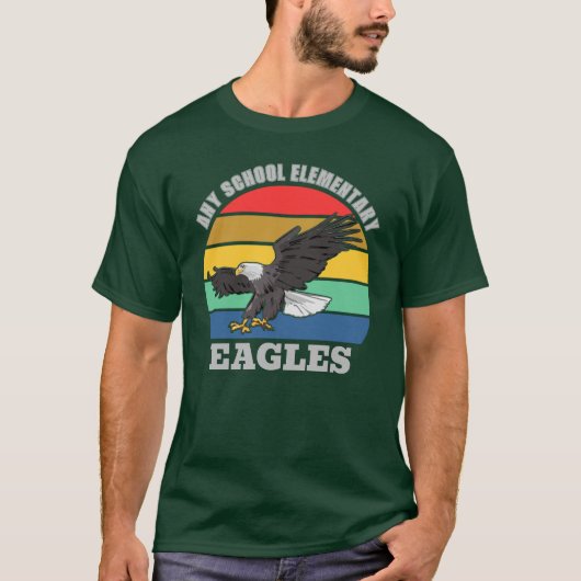 Eagle Mascot School  Sjabloon T-Shirt (Voorkant)