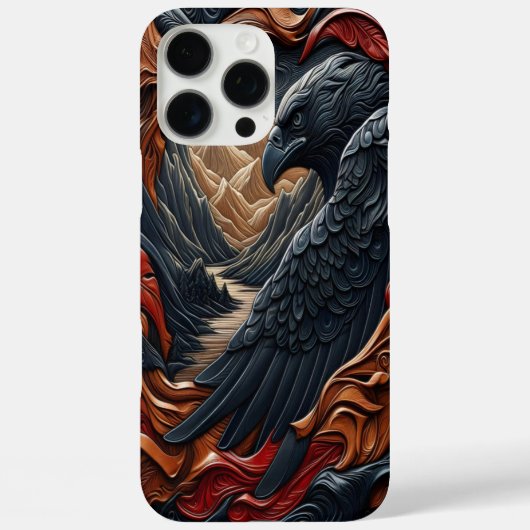 Eagle Meesterwerk lederen look Art Case-Mate iPhone Case (Achterkant)