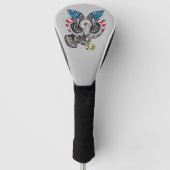 Eagle met Amerikaanse vlag Golfheadcover (Voorkant)