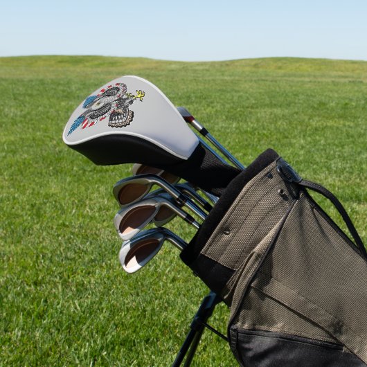 Eagle met Amerikaanse vlag Golfheadcover (Insitu)