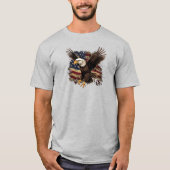 Eagle met Amerikaanse vlag T-Shirt (Voorkant)