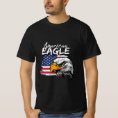 Eagle met Amerikaanse vlag T-shirt (Voorkant)