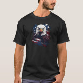Eagle met Amerikaanse vlag T-Shirt (Voorkant)