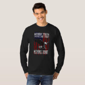 Eagle met Amerikaanse vlag T-shirt (Voorkant volledig)