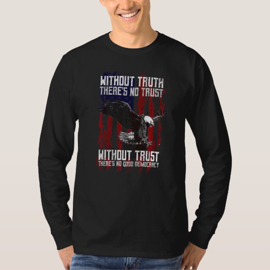 Eagle met Amerikaanse vlag T-shirt (Voorkant)