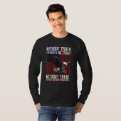 Eagle met Amerikaanse vlag T-shirt (Voorkant volledig)