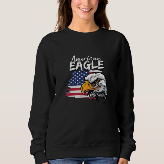 Eagle met Amerikaanse vlag Trui (Voorkant)