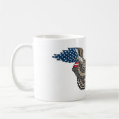 Eagle met Amerikaanse vlag Wings Coffee Mok (Links)