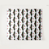 Eagle met bloemen witte foto achterdruppel wandkleed (Voorkant (horizontaal))