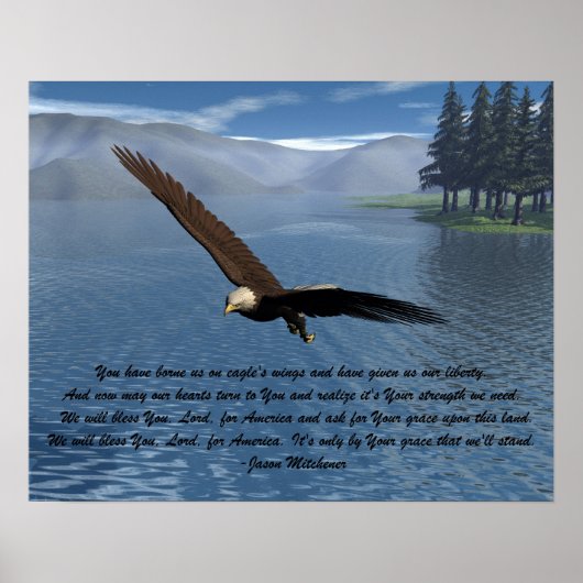 Eagle met gedicht poster (Voorkant)