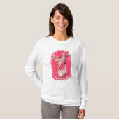 Eagle met spatvleugels op een bal t-shirt (Voorkant volledig)