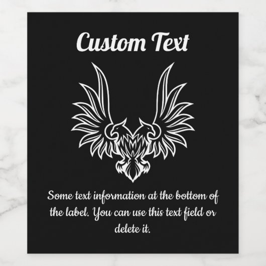 Eagle met twee Etiket voor hoofden (Enkel label)