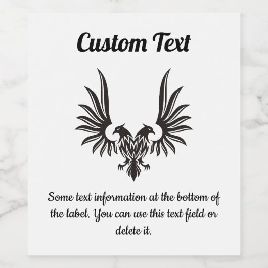 Eagle met twee Etiket voor hoofden (Enkel label)