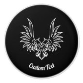 Eagle met twee hoofden keramische Knoop Knop (Voorkant)