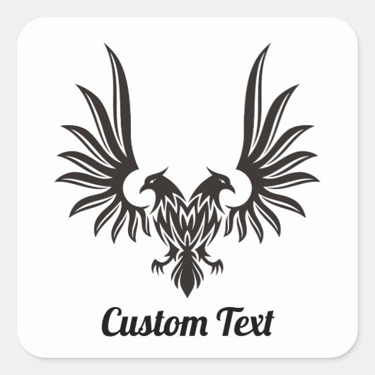 Eagle met twee hoofden Square Sticker (Voorkant)