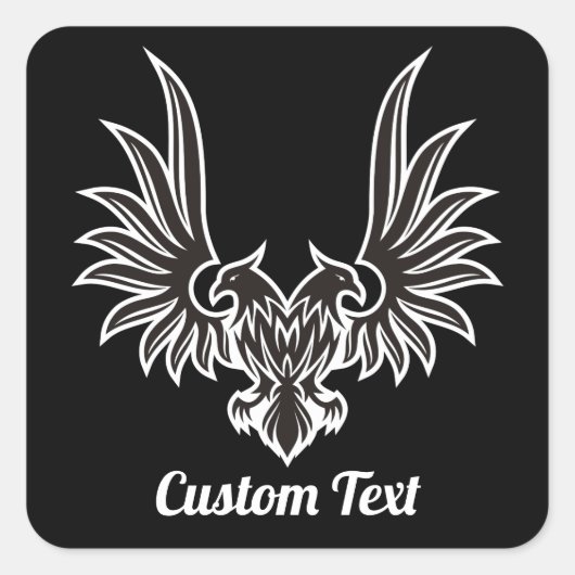 Eagle met twee hoofden Square Sticker (Voorkant)