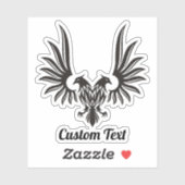 Eagle met twee knoppen sticker (Vel)