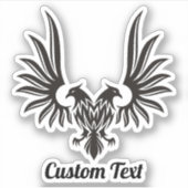 Eagle met twee knoppen sticker (Voorkant)