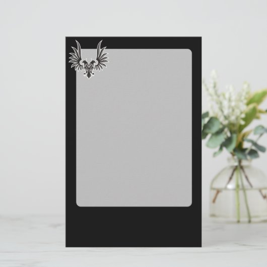 Eagle met twee kop briefpapier (Staand voorkant)