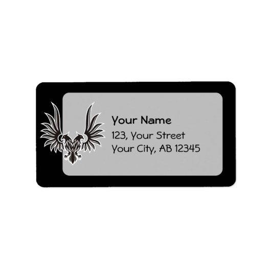 Eagle met twee kop etiket (Voorkant)