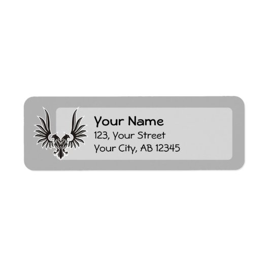 Eagle met twee kop etiket (Voorkant)