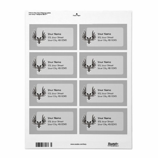 Eagle met twee kop etiket (Full Sheet)