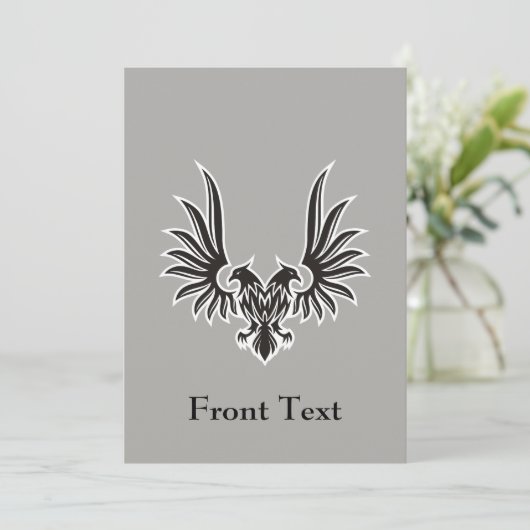 Eagle met twee kop kaart (Staand voorkant)