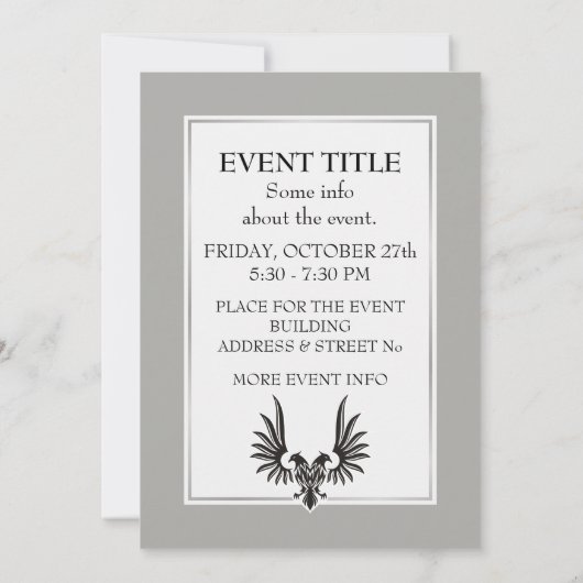 Eagle met twee kop kaart (Achterkant)