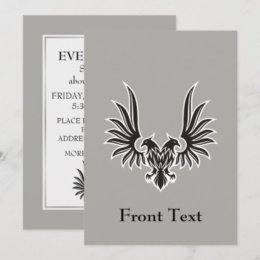 Eagle met twee kop kaart (Voorkant / Achterkant)